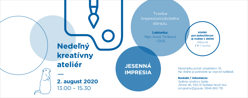 NEDEĽNÝ KREATÍVNY ATELIÉR / JESENNÁ IMPRESIA